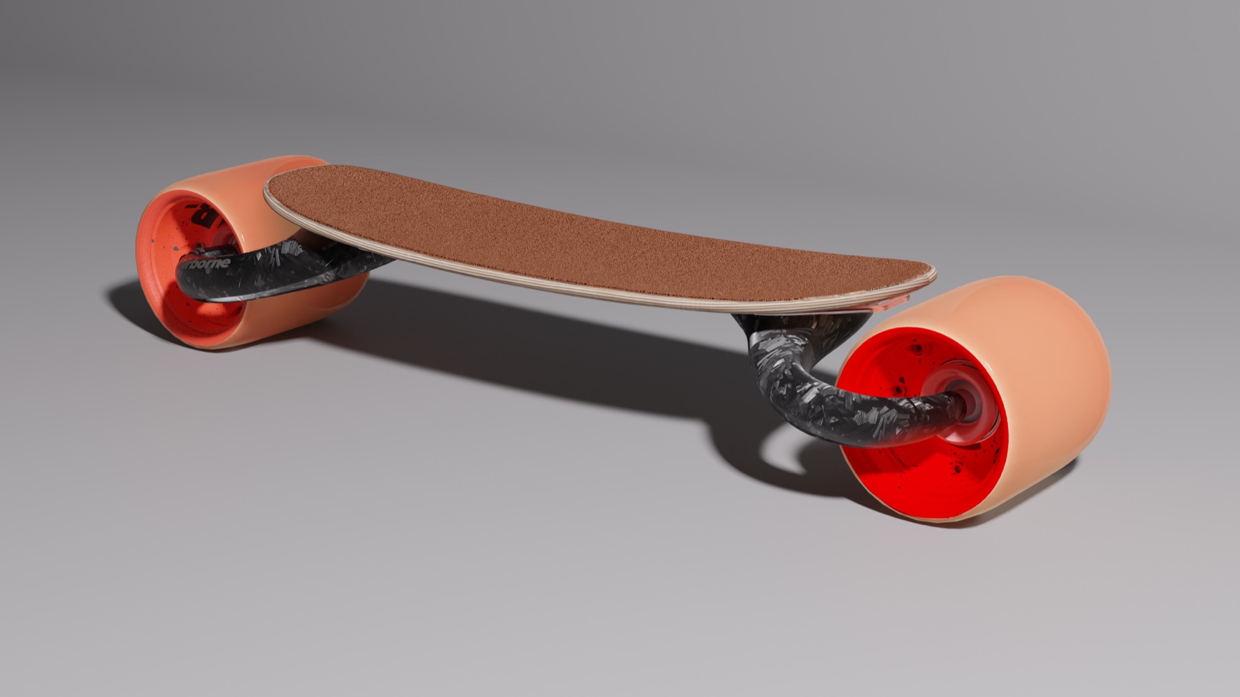 Airborne board with light wheels and coral accents